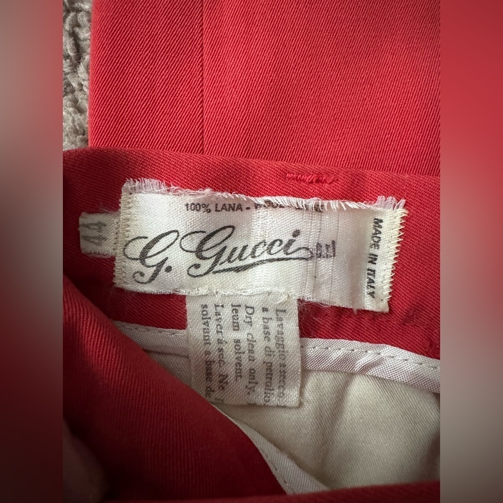Vintage Gucci Trousers Pants Red - Picture 5 of 10